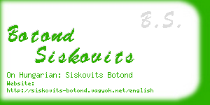 botond siskovits business card